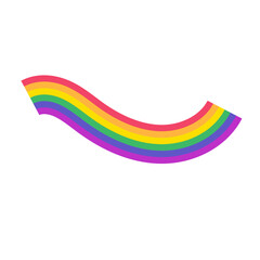 Rainbow Wavy Line Pride Decorative
