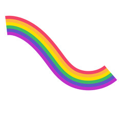 Rainbow Wavy Line Pride Decorative