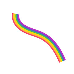 Rainbow Wavy Line Pride Decorative