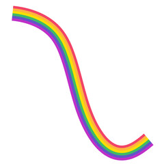 Rainbow Wavy Line Pride Decorative