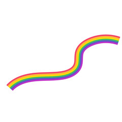 Rainbow Wavy Line Pride Decorative