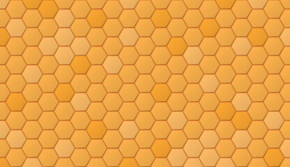 Abstract yellow honeycomb pattern background graphic illustration.