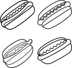 seamless background with hot dogs