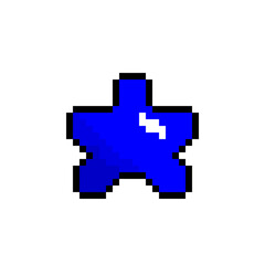 blue pixel star