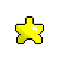 yellow pixel star