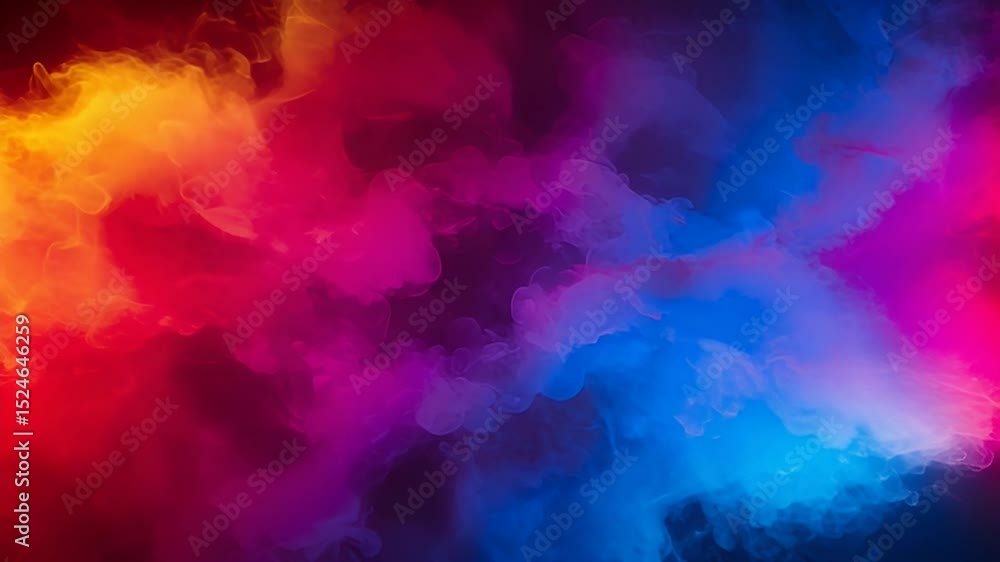Poster abstract colorful smoke clouds dynamic background