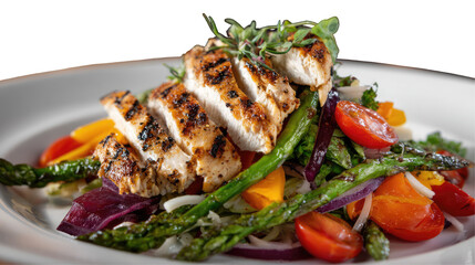 Gourmet Grilled Chicken Shreds Premium Styling on Transparent Background


