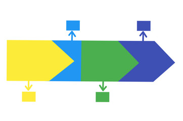 Flat style business progress timeline