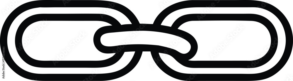 Poster black line art http link icon isolated on white background