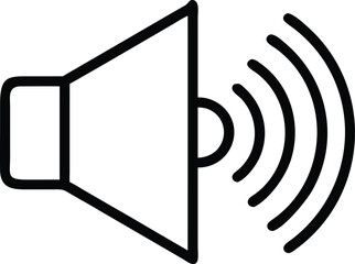 Sound speaker icon design isolated on white background