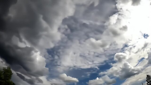 Dramatic Storm Cloudscape A Time-Lapse of Evolving Weather Patterns