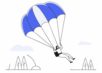 paragliding in the sky
