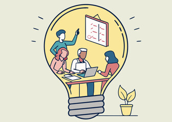 vector illustration of a light bulb