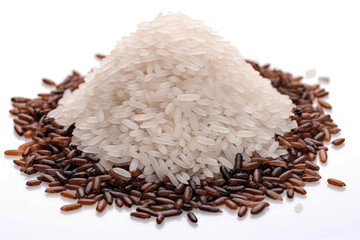 Pile of sticky rice on a plain surface