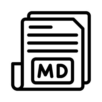 markdown file line icon