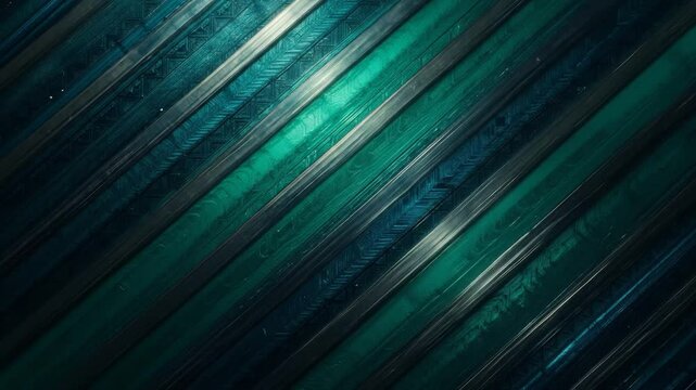 Abstract Teal and Silver Diagonal Pattern with Textured Surface Video