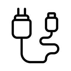 charging cable line icon