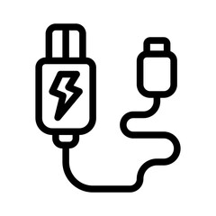USB charging line icon