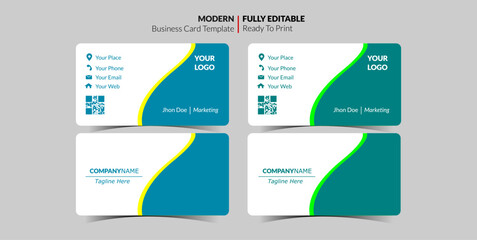 Modern Business card visiting card design template.