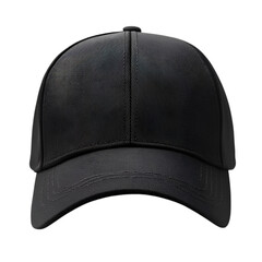 Black Baseball Cap Front View 