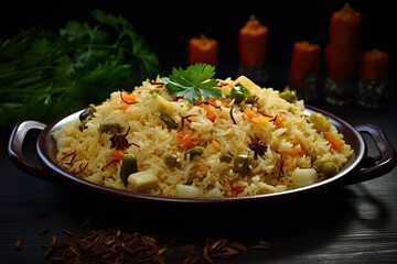 Traditional Turkish food Turkish rice pilaf Turkish name Arpa sehriyeli pirinc pilavi