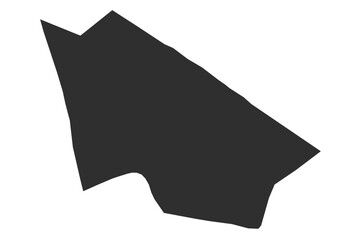 vector silhouette map in kananga city