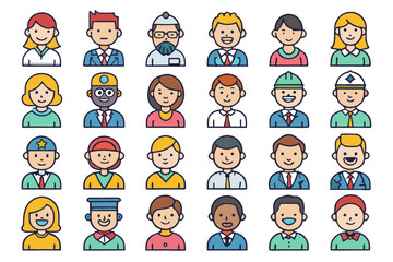 Head hunting and employee recruitment banner design isolated on transparent background