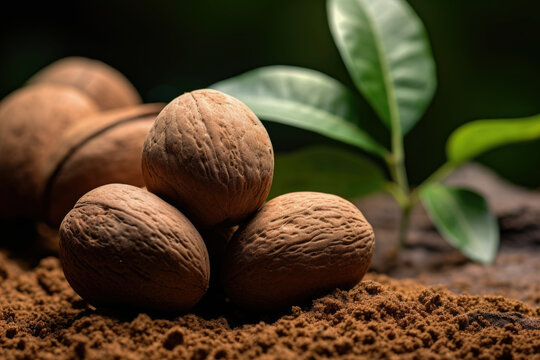 Walnuts with grated nutmeg
