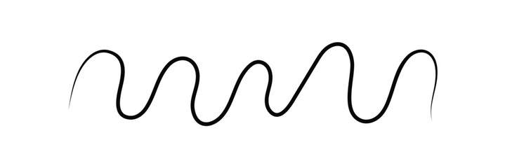 Swoosh, swash underline stroke set. Abstract wavy thin line. Squiggle elements. Vector illustration. EPS 20 . isolated on the white&nbsp;background. 