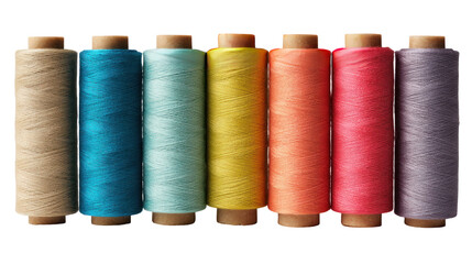  Spool of Thread on White Background