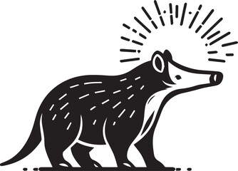 Obraz premium Aardvark vector illustration, aardvark vector illustration icon full body