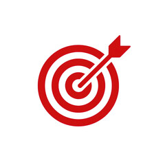  Target Icon with Arrow Hitting Center Symbolizing Success