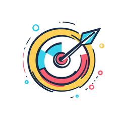  Target Icon with Arrow Hitting Center Symbolizing Success