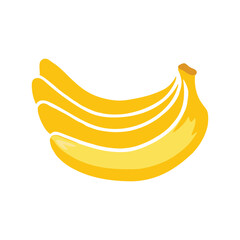 bright yellow banana bunch digital vector illustration