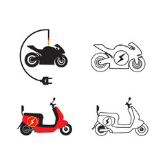 Electric Motorcycle Icon