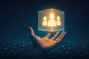 Digital human resources management system concept