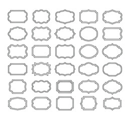 Elegant Vintage Silhouette Frames for Invitations and Decorative Designs, Unique Decorative Frames for Wedding Stationery and Special Events