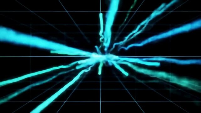 Abstract of  Neon Pulse: Electric Lines in Motion
