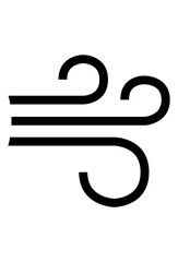 Moving air icon. Wind symbol graphic. Airflow illustration