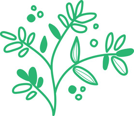 Flowers and Leaves Design Elements