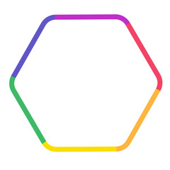 Pride Rainbow Geometric Frame