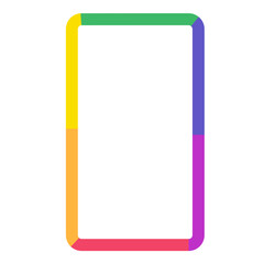 Pride Rainbow Geometric Frame