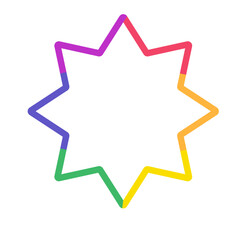 Pride Rainbow Geometric Frame