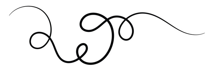 Swoosh, swash underline stroke set. Abstract wavy thin line. Squiggle elements. Vector illustration. EPS 20 . isolated on the white&nbsp;background. 