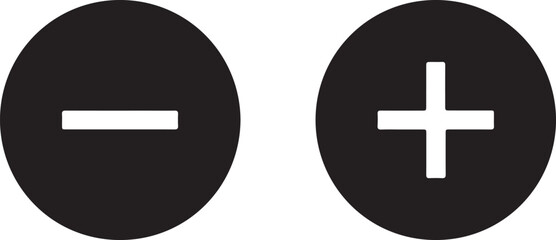 plus, minus, add, subtract, addition, subtraction, sign, symbol, icon, button, vector, illustration, 