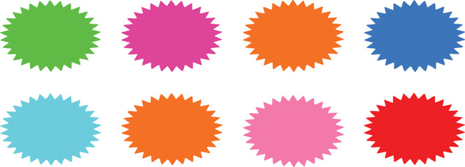 burst, badge, starburst, sticker, seal, rosette, emblem, graphic, design element, vector, illustration, colorful, vibrant, bright, isolated, white background, shape, decoration, element, 