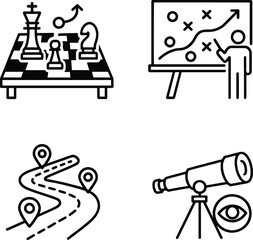 Set of Strategic Management icon