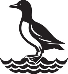 Vector Bird Logo Design, Black and White Silhouette