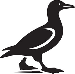 Vector Bird Logo Design, Black and White Silhouette