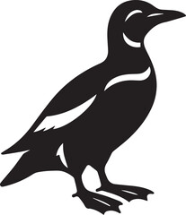 Vector Bird Logo Design, Black and White Silhouette